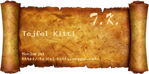 Tejfel Kitti névjegykártya
